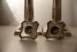 A Pair of Victorian Silver Plate Column Candlesticks c1860 