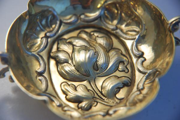 A 17th Century Silver German Baroque Wine Taster made in Augsburg c1660