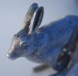 A Pair of Sterling Silver Hare Salt & Pepper Shakers