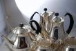 A Post War Silver Tea Set on Tray by Eric Clements