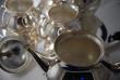 A Post War Silver Tea Set on Tray by Eric Clements