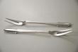 A Pair of Georg Jensen Bead Pattern Silver Pickle Forks