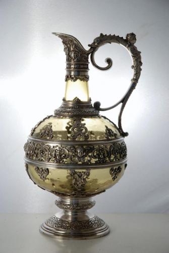 A Renaissance Style Cellini Claret Jug A Renaissance Style Cellini Claret Jug