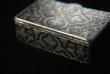 An Ottoman Silver snuff Box. Niello: possibly 18th Century Turksh Silver?