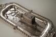 A late Regency Old Sheffield Plate Snuffer on Tray (wick trimmers)
