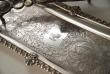A late Regency Old Sheffield Plate Snuffer on Tray (wick trimmers)