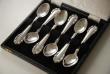 A Sterling Cutlery Set of Georg Jensen Silver Tea Spoons: Lily of the Valley