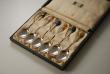 A Silver Cutlery Set of Coffee Bean Tea Spoons by Liberty and Co