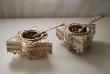 A Pair of Renaissance style Antique Silver Plate Salts