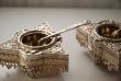 A Pair of Renaissance style Antique Silver Plate Salts