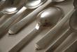 A set of Georg Jensen Pyramid Pattern Spoons