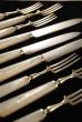 A Service of Silver and Mother of Pearl Fruit Cutlery
