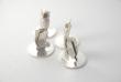 A Set of Edwardian Owl Menu Holders by Sampson Morden