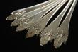 A Set of Sterling Silver Dessert Forks in Akkeleje Pattern by Georg Jensen