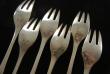 A Set of Sterling Silver Dessert Forks in Akkeleje Pattern by Georg Jensen