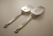 A set of Silver Fish Servers by Georg Jensen in the Acorn pattern