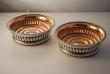 A rare pair of Regency Old Sheffield Plate wine coasters