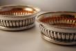 A rare pair of Regency Old Sheffield Plate wine coasters
