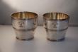A pair of Old Sheffield Plate beakers