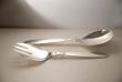 A Set of Silverware Salad Servers by Georg Jensen silver in the Cactus Pattern