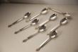 A Silver Flatware Set of 8 sterling silver Tea Spoons made by Georg Jensen in the Acanthus Pattern
