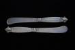 A Pair of Georg Jensen Silver Acanthus Pattern Butter Knives