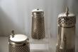 A Post War Silver Cruet Set by Anthony Elson for Garrards
