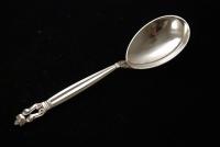 A Georg Jensen Silver Spoon in the Acorn Pattern