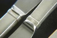 A Set of 6 Pyramid Pattern Luncheon Knives by Georg Jensen